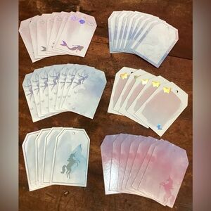 Lot of 41 Cardboard 4.75”x3” Gift Tags Fairy Unicorn Mermaid